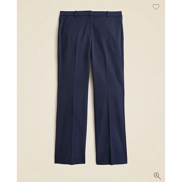 J. Crew Kaya pant in bi-stretch cotton blend Navy Blue Size 12 NWT CI418 - Picture 4 of 13